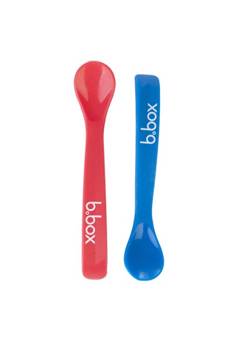 B.Box - Silikonowe łyżeczki 2szt czerwon/niebieski