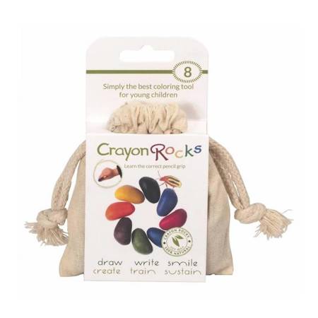 Crayon Rocks - Kredki w bawełnianym woreczku 8szt
