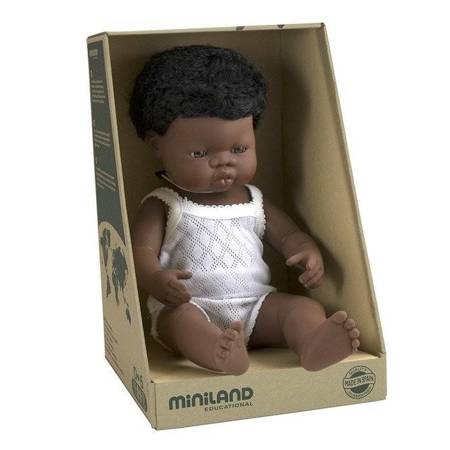 Miniland - Lalka chłopiec Afrykańczyk 38cm